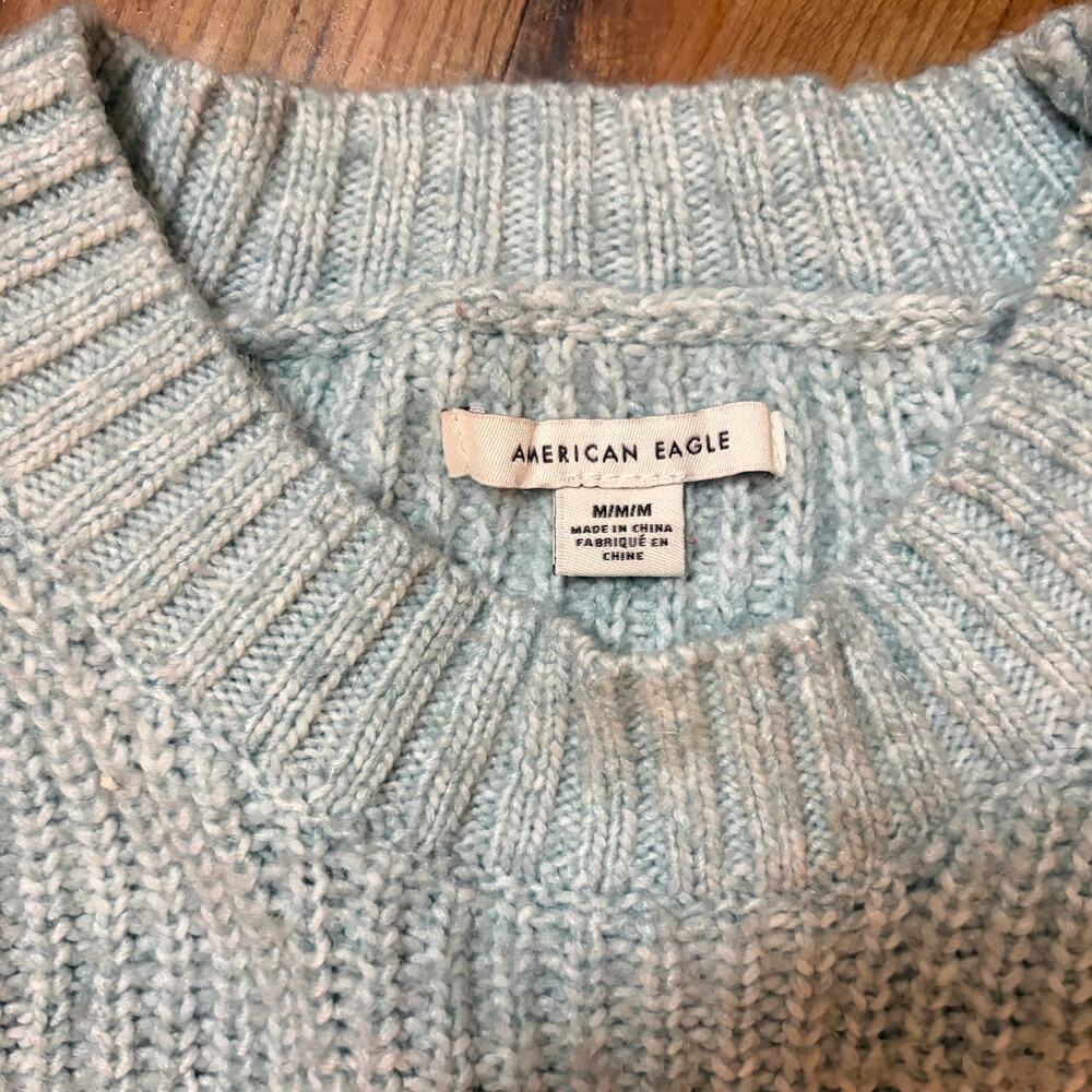 American Eagle Light Blue Sweater Size M - Picture 6 of 6